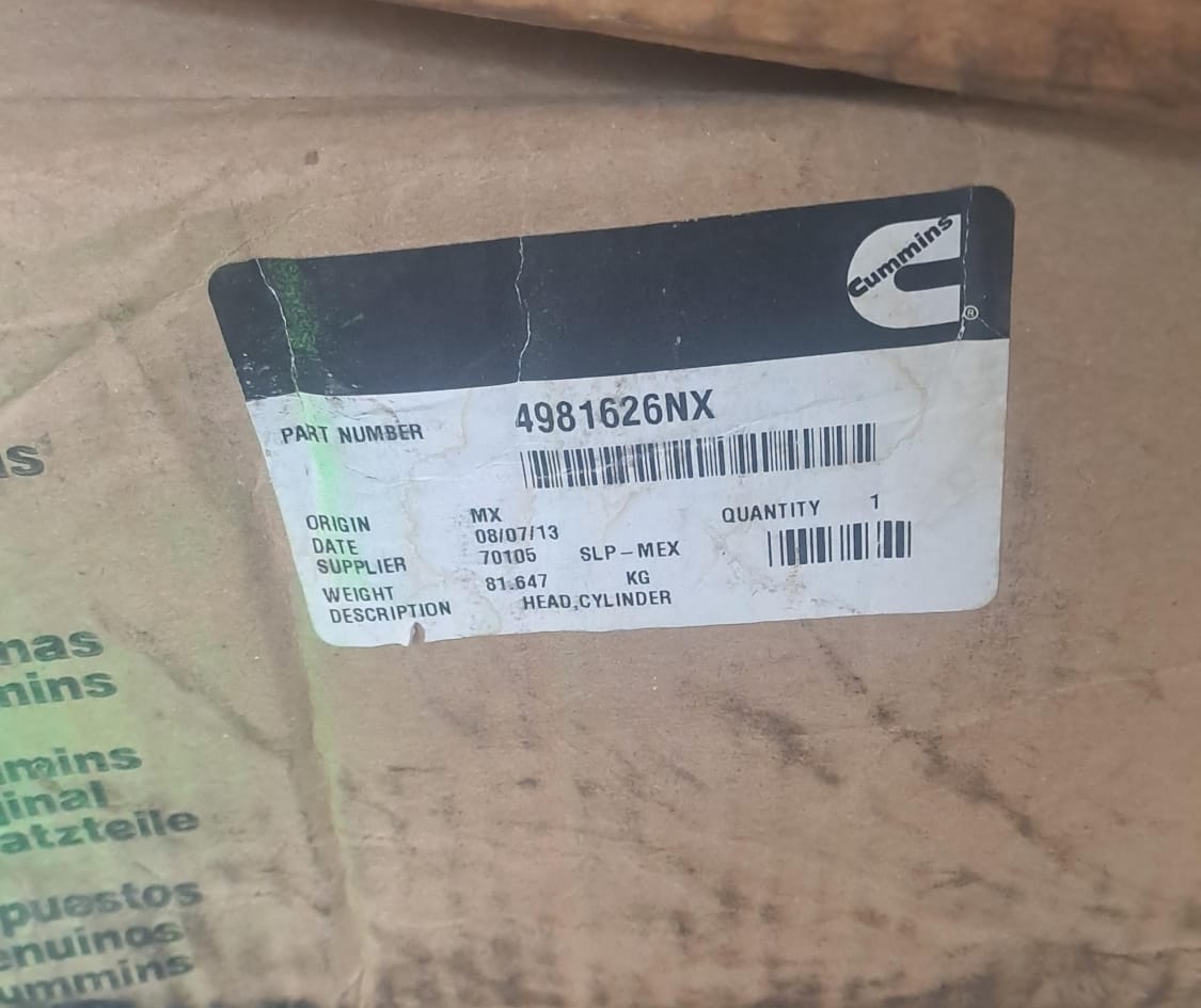 Cummins Cylinder Head 4981626NX