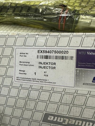 MTU 4000 Fuel Injector | P/N EX59407500020 — view 5